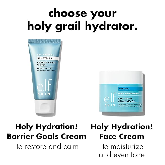 e.l.f. SKIN Holy Hydration! Barrier Goals Cream Mini, Face Moisturizer For Hydrating & Soothing, Helps Visibly Reduce Redness, Vegan & Cruelty-Free