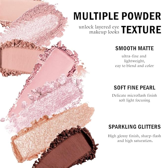 SUAKE Nude Pink Eyeshadow Palette, Matte & Shimmer, High Pigmented 12 Colors Brown Purple Eye Shadow Primers for Eye Makeup, Korean Powder Palet de sombras de ojos (04# Red Bean)
