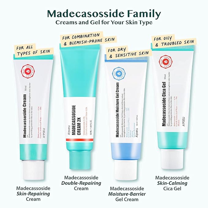 A’PIEU Madecassoside Skincare Bundle – Moisture Gel Cream & Tetrasome Cica Cream (2 x 1.69 fl oz) – Hydrating & Calming Set for Dry, Sensitive, and Combination Skin – Centella Asiatica, Panthenol