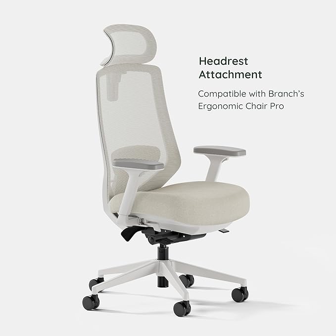 Branch Adjustable Ergonomic PRO Headrest Attachment - Only Compatible Ergonomic Chair PRO - Experience Optimal Comfort and Support - Shore