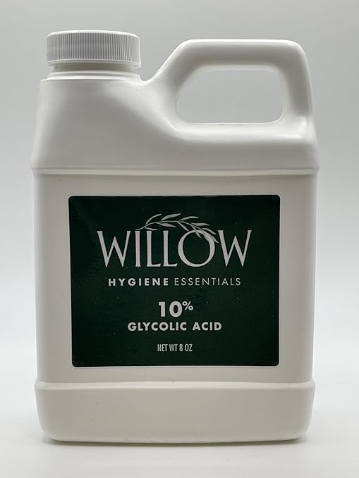 Glycolic Acid 10%, Pure Glycolic Acid Liquid, Glycolic Acid for Makeup, Serum, Toner & Lotion, Industrial Cosmetic Application, Skin & Hair Care Product, Glycolic Acid Bulk, Manufactured in USA, 8 oz.