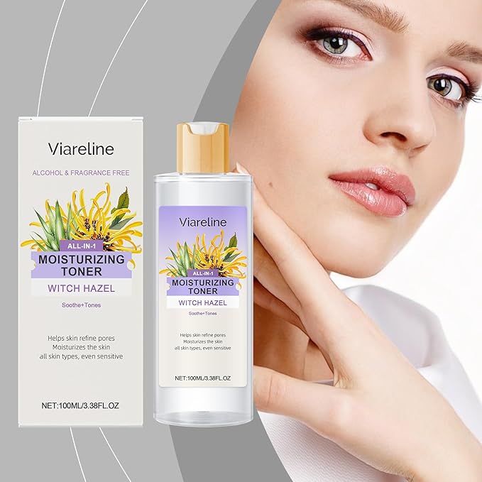 Witch Hazel Aloe Vera Moisturizing Toner, Daily Hydrating Moisturizing Facial Skin Deep Nourishing