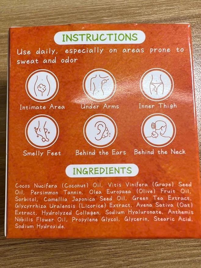 Muun Persimmon Soap Pack 3 For Old People Smell, Odor Control - Japanese Deodorant Soap, Deodorizing Body Wash, Smooth Deeply Cleansing - Body Odor Eliminator