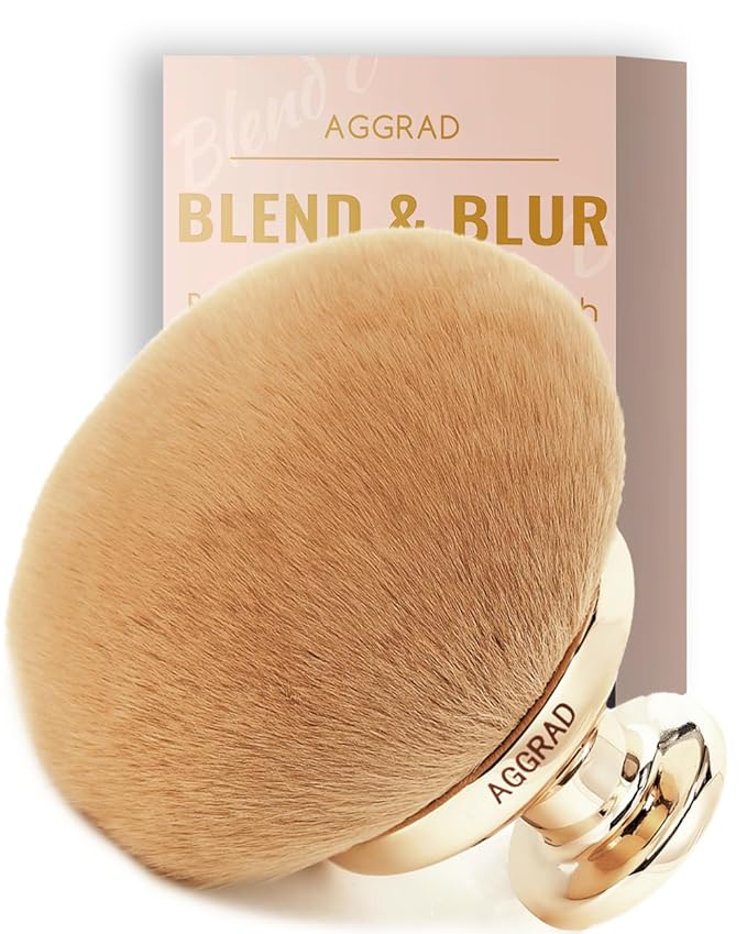 Blend & Blur Extra Large Body Makeup Brush for Self Tanner Tanning Lotion Sunscreen Applicator for Back Leg Makeup, Kabuki Foundation Brush for Liquid Cream Bronzer Brush for Cheeks Face Blush Brush