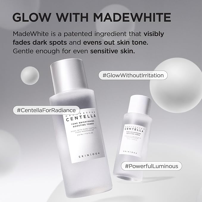 SKIN1004 Tone Balancing Boosting Toner, Korean Face Toner for Uneven Skin Tone, Centella Toner with Niacinamide & MadeWhite, Gentle Exfoliating, Radiant Skin, Korean Skin Care, 7.10 fl.oz / 210ml
