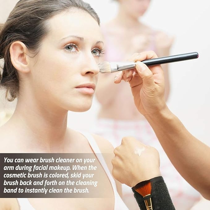 Pinkiou Makeup Brushes Color Removal Cleaner Sponge + Switch Armband Cleaner Arm Sponge 2 in 1 Set