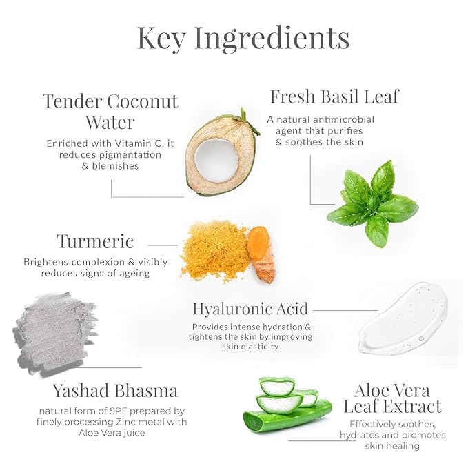 Forest-Eseential's Sun Fluid SPF 50 Sunscreen, Coconut Water with Turmeric and Basil, Non-sticky, No White Cast, 50 ml