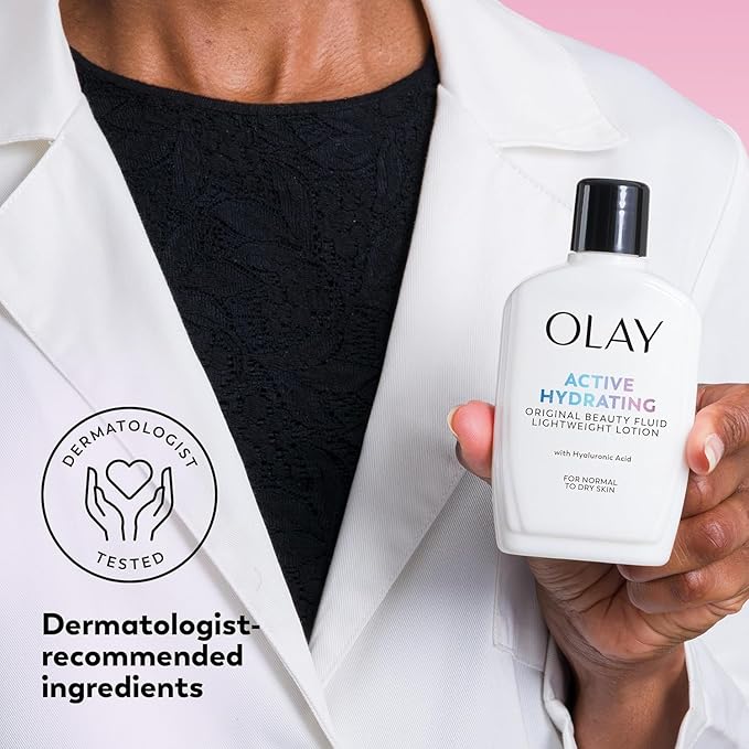 OLAY Active Hydrating Beauty Fluid Lotion Original 6 OZ - Buy Packs and SAVE (Pack of 2)