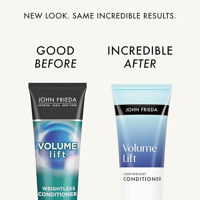 John Frieda Volume Lift Weightless Conditioner, Lightweight Volumizing Conditioner with Air-Silk Technology for Fine or Flat Hair, Adds Natural Fullness, Safe for Color-Treated Hair, 8.45 Oz