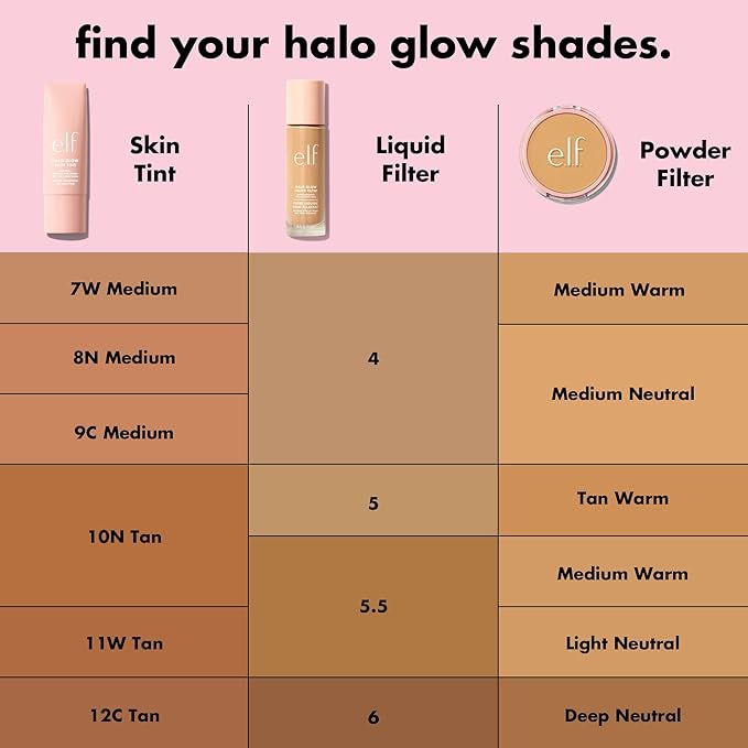 e.l.f. Halo Glow Powder Filter, Ultra-fine Finishing Powder, Smooths The Look of Pores & Fine Lines, Creates A Soft-Focus Glow, Vegan & Cruelty-Free, Medium Warm