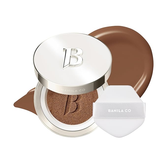 BANILA CO Covericious Ultimate Cover Cushion | Pore Blurring & Seamless Finish | Up to 100HR Long-Wear Matte Foundation | 20 Inclusive Shades | Korean Cushion Foundation (14g / 0.49 oz), 38N CHESTNUT