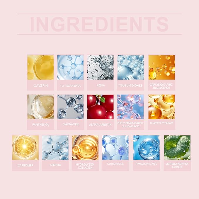 No Cast Just Glow Collagen Sunscreen SPF 50 PA++++ Facial Sunscreen Lightweight, Non-Sticky Face Sunscreen No White Cast Natural Sun screen with Peptide, Centella, Hyaluronic Acid