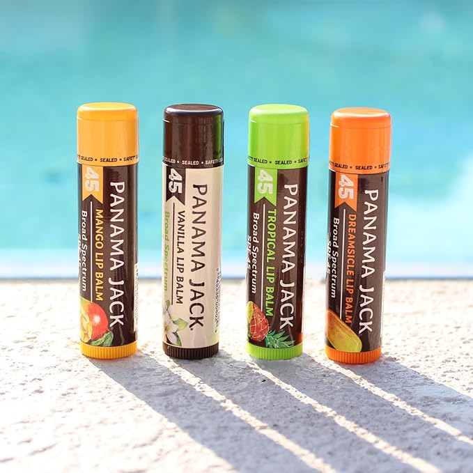 Panama Jack SPF 8 Sunscreen Lotion and SPF 45 Lip Balm Bundle