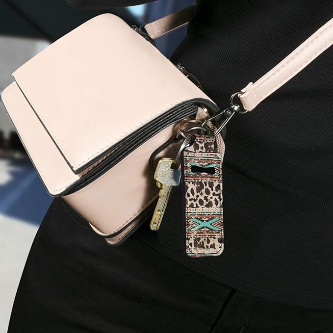 Pensura Chapstick Holder Keychain Fashion 5 Pcs Car Keychain Holder Portable Chapstick Holder Keep from Scratched and Dust