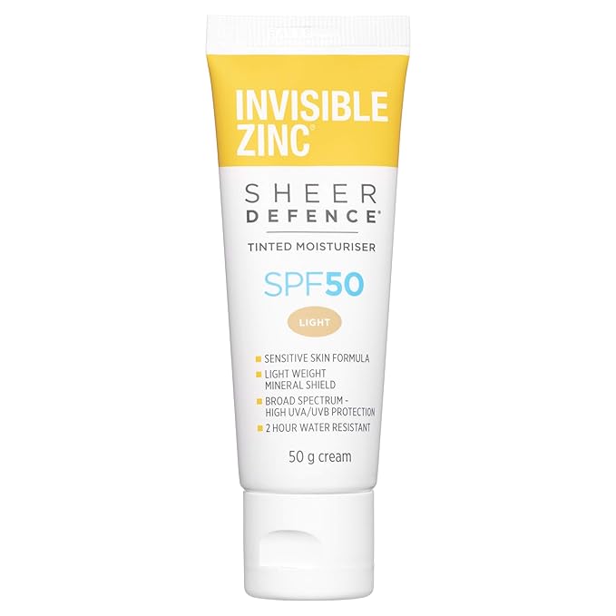 Sheer Defence Tinted Light - Daily Facial Moisturizer With Sun Protection SPF 50 To Prevent The Appearance Of Premature Aging Caused by Harmful UV Rays - 50g