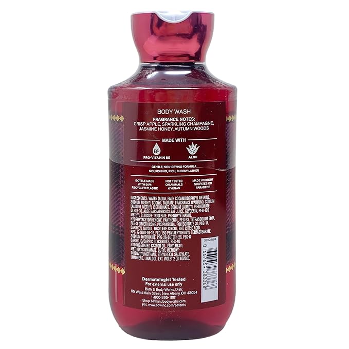 Bath & Body Works Champagne Apple & Honey Body Cream and Body Wash Duo Set with a Cherry on Top Bar Soap - Full Size