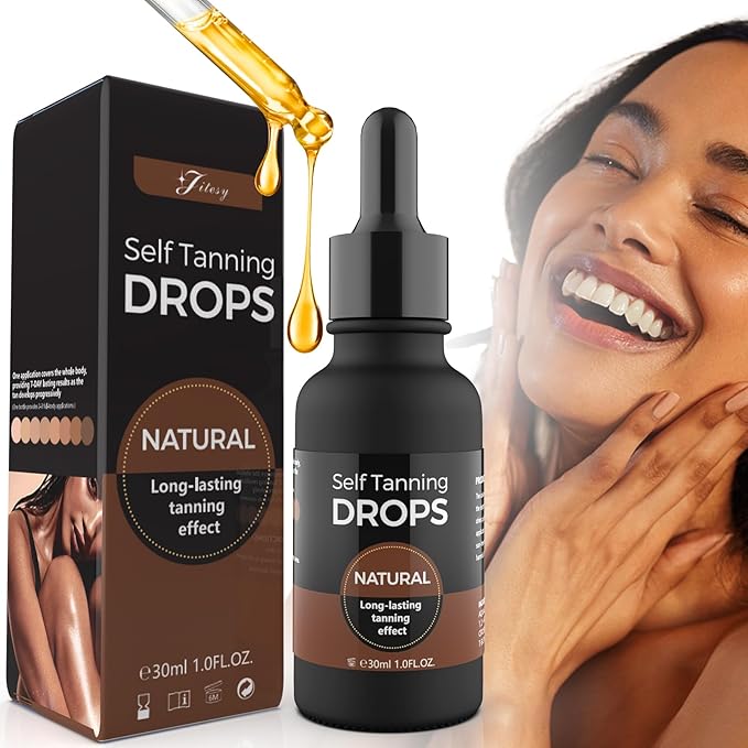 Self Tanning Drops, Sunless Bronzing Tanner for Face & Body, Moisturizing Tanner for All Skin Types and Tones, Natural Sun-Kissed | Bronzer Glow, 1 Fl Oz