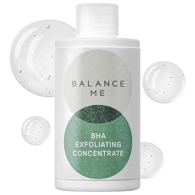 Balance Me BHA Exfoliating Concentrate 7 fl oz, Chemical Toner and Face Exfoliant with Salicylic Acid for Uneven Texture & Pore Appearance