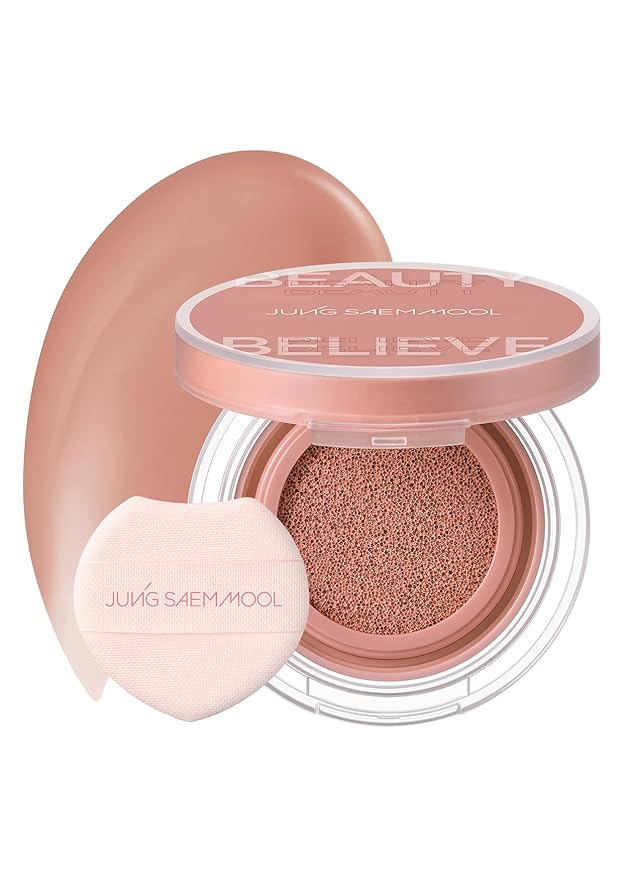 JUNG SAEM MOOL Artist Cushion Blush | Easy to Blend with Puff, Buildable Liquid Blush for Cheeks with a Natural & Matte Finish, Korean Makeup (Blur | Nutty Rose)