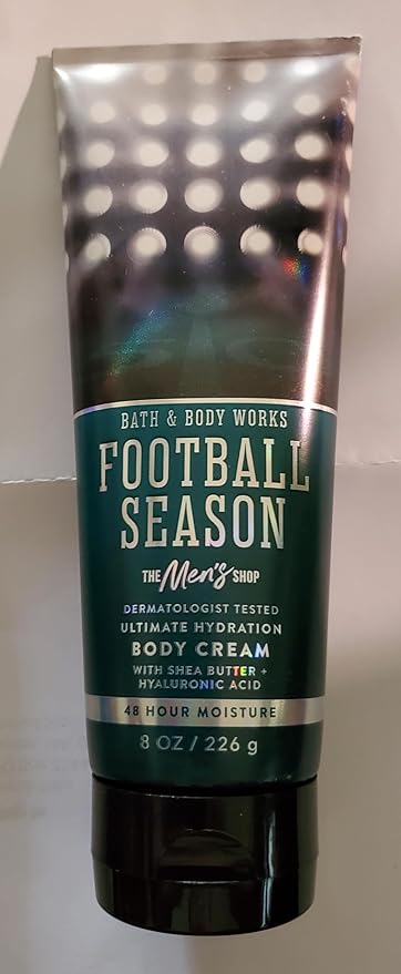 Bath & Body Works Men's Football Season 3-in-1 Hair, Face & Body Wash and Body Cream 2 Piece Set