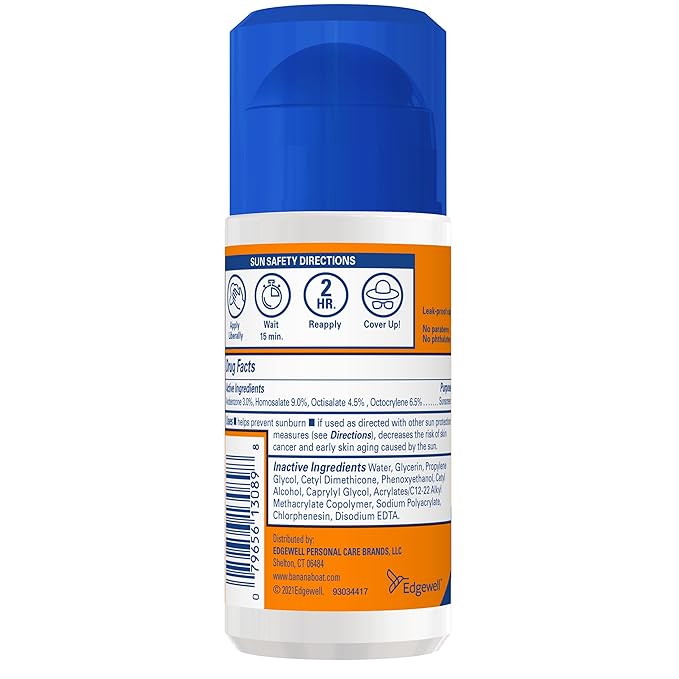 Banana Boat Sport Ultra Roll-On Sunscreen Lotion, Broad Spectrum SPF 60+, 2.5 oz (Pack of 3)