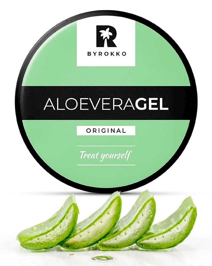 BYROKKO Aloe Vera Gel (215 ml), Fast-Absorbing After-Tanning Cooling Gel, Hydrating Aftersun Skincare