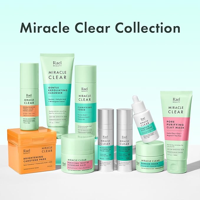 Rael Miracle Clear Spot Gel – Soothing Cream with Succinic Acid, Tea Tree, Calming Cica, Lightweight, Korean Skin Care (0.14 fl oz)