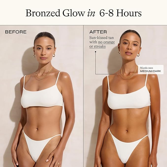 Sun Bronzed Gradual Self Tanning Lotion Australian Made 6.8 fl.oz | Moisturizing & Firming Self Tanner with Peptides | Streak-Free Luxe Sunless Tanner With Vetiver & Santal | Everyday Humans