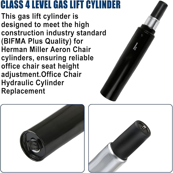 6" Pneumatic Gas Cylinder for Herman Miller Classic Aeron Chair,Top Activated Office Chair Hydraulic Cylinder Replacement,Stroke Gas Lift Cylinder#1B08VM,Heavy Duty 450lbs New Pneumatic Cylinder