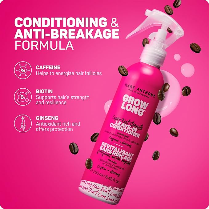 Marc Anthony Leave-In Hair Conditioner Spray for Long & Detangled Hair, Grow Long - Moisturizing & Deep Conditioning Detangler Spray with Biotin For Split Ends, Breakage & Reduces Frizz