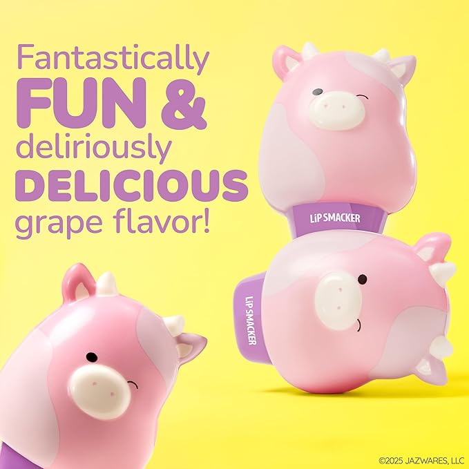 Lip Smacker Squishmallows Moisturizing Lip Balm, Fun Soft Squishy Collectible Top, Hydrates & Smooths – Patty