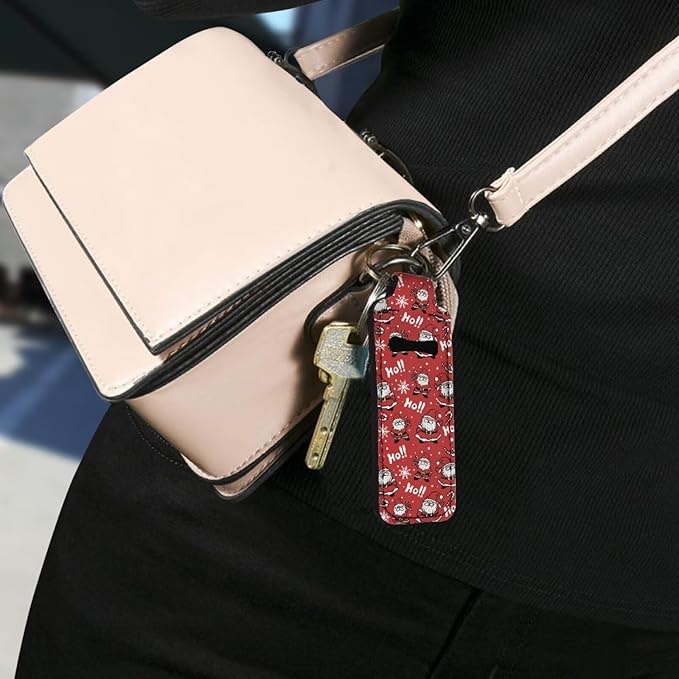 Lipstick Holder Keychain, Cute Keychains for Lip Balm Holder, Neoprene Lipstick Sleeve Pouch for Women Men Teens