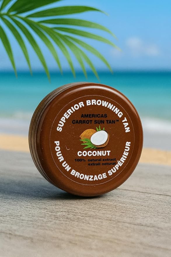Coconut - Fast tan accelerator with Coconut, Carrot & Henna - Deep Browning Cream, Moisturizing Tanning lotion for Beach or Sun Bed