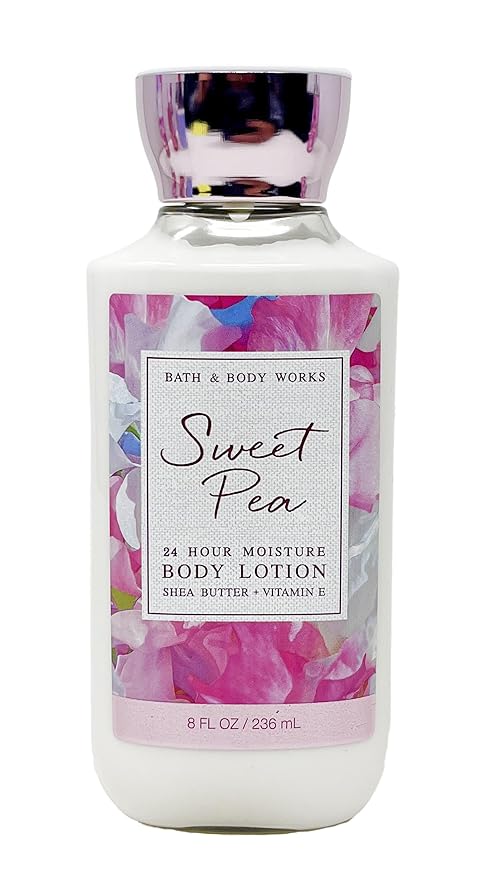 Bath & Body Works Sweet Pea Deluxe Gift Set - Fine Fragrance Mist, Shower Gel, Body Lotion and Body Cream with a Himalayan Salts Springs Sample Bar Soap