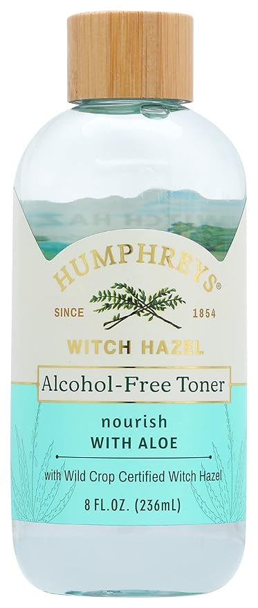 Humphreys Alcohol-Free Toner, Witch Hazel with Aloe, 8 Fl Oz (Pack of 1)