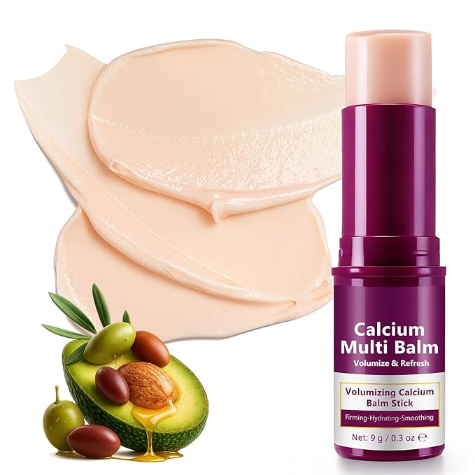 Calcium Multi Balm Stick, 9g Calcium Multi Balm, Collagen Moisturing Stick, Wrinkle Core, Moisturizing Cream, Hydrating, Firming Skin, Suitable for Eyes, Neck, Face