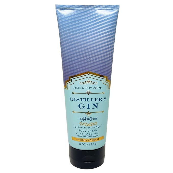 Bath & Body Works Distiller's Gin Trio Gift Set - Body Cream , Body Wash and Body Spray - with a Charcoal Scrub Bar Soap - Full Size