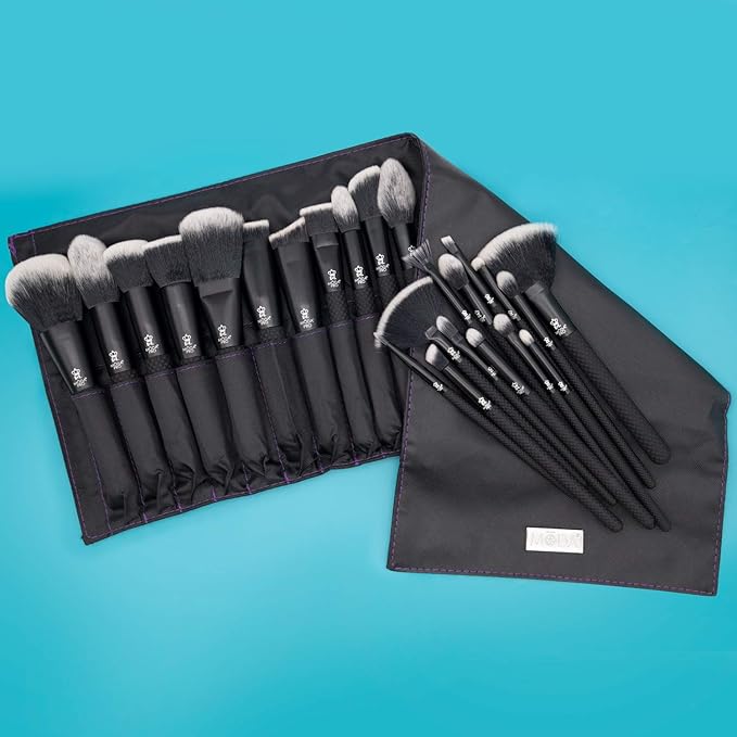 Moda Pro Full Face 25pc Makeup Brush Set with Travel Pouch