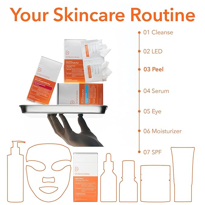 Dr. Dennis Gross Alpha Beta Universal Daily Peel: for Uneven Tone or Texture and Fine Lines or Enlarged Pores, (60 Treatments)