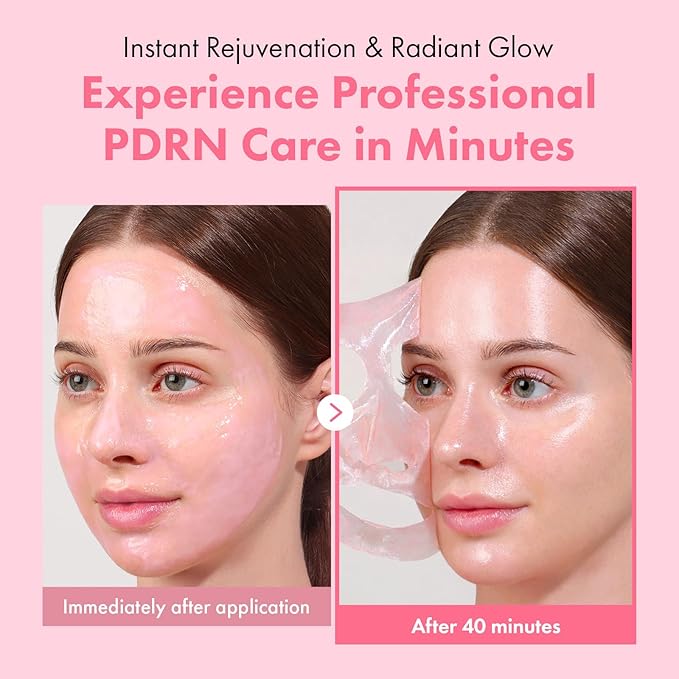 TOSOWOONG Real Pink PDRN Fit, Salmon DNA Wrapping Mask,12 Peptides, Hydrolyzed Collagen Peel Off Facial Mask for Elasticity, Firming, Moisturizing, Glow, Glass Skin, Korean Skincare, 50ml/1.69 fl. oz.