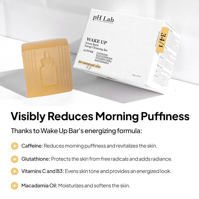 pH Lab Sensitive & Redness Skincare Routine Set, Collagen Night Toner Pad, Anti Redness Serum, Wake Up Energy Cleansing Bar, Soothes, Hydrates & Refreshes Skin