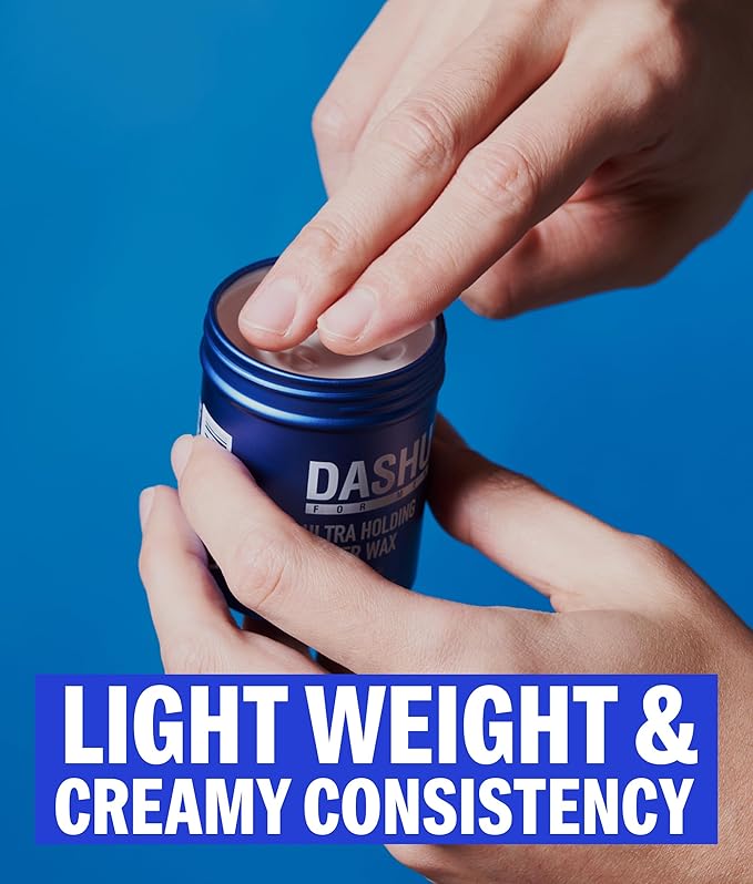 DASHU Hair Wax for Men | Ultra Strong Hold Hair Wax | Matte Finish, No Shine, Long Lasting | Easy Wash Out | Korean Hair Styling Wax — 2-Pack (3.38 oz Each)