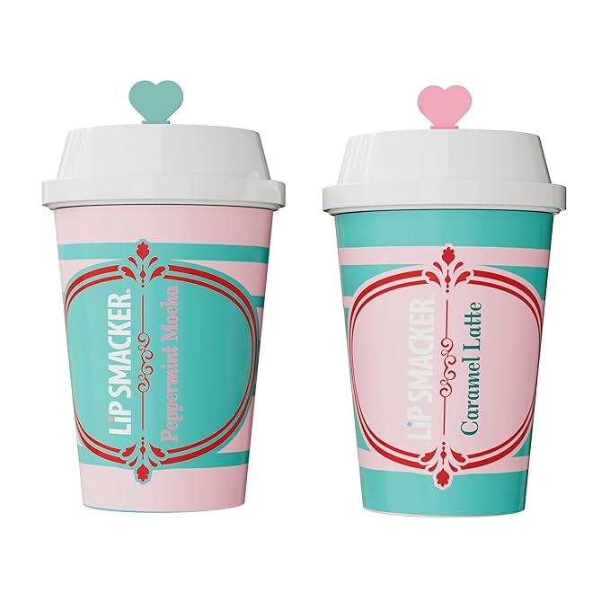 Lip Smacker Holiday Café Balm Trio, Moisturizing Lip Balm Set with Festive Flavors, Collectible Frappe Cup Design, Perfect Holiday Gift for Kids & Lip Balm Lovers