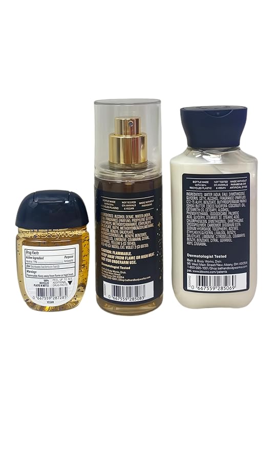 Bath & Body Works Into The Night You Shine Like The Sky Gift Set - Fragrance Mist - Body Lotion and Hand Gel - with a Natural Oats Sample Soap - Travel Size