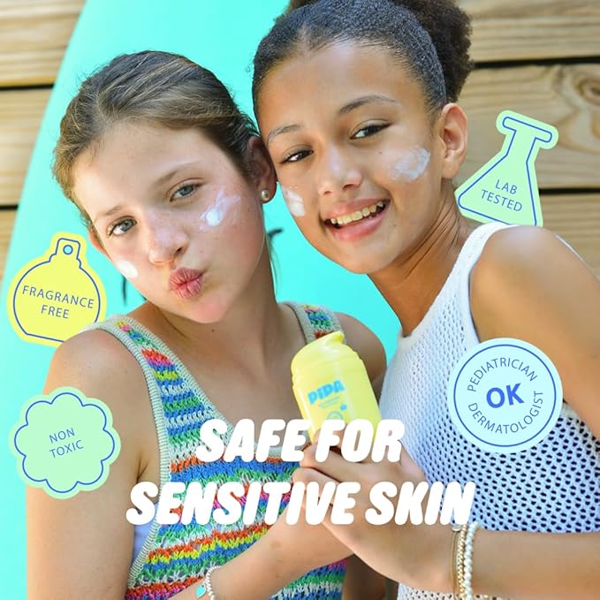 Pipa Sun-Sational 100% Mineral Daily Sunscreen SPF 30, 50 ml | Liquid Everyday Face Lotion with Zinc Oxide | Unscented & Gentle for Sensitive Skin | Kids & Tweens Skin Care Easter Basket Stuffers