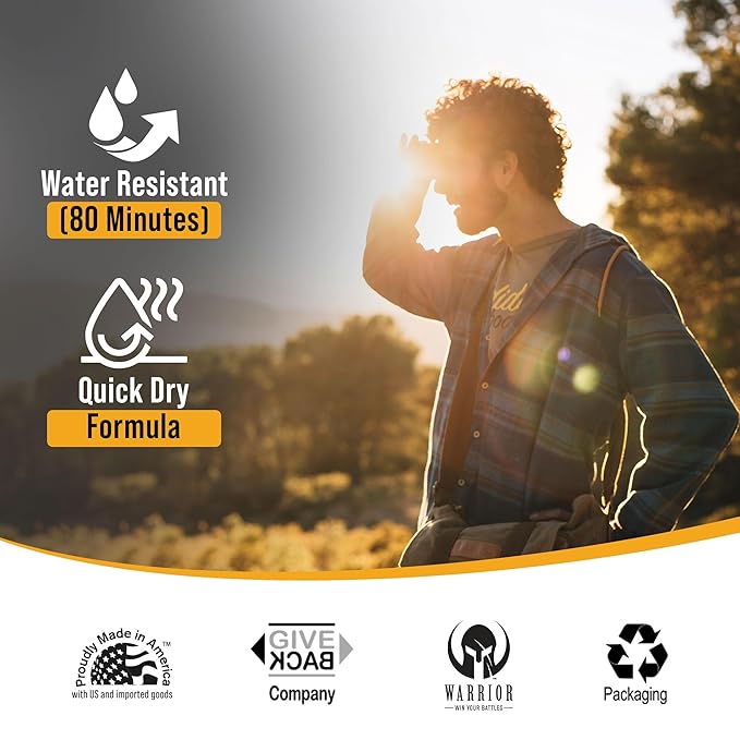 WARRIOR - WIN YOUR BATTLES- Sunscreen SPF 30 Lotion - Water & Sweat Resistant Body Lotion with SPF - TSA Compliant, Non-Mineral Formula, Camo Presentation, Broad Spectrum Sunscreen SPF30 - (3 Oz)