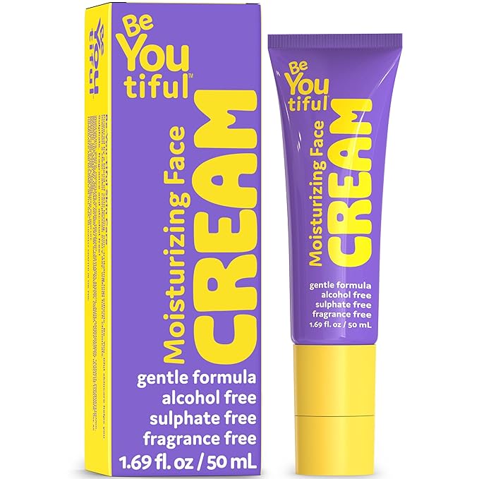 BeYOUtiful Face Moisturizer, Kids Easter Basket Stuffers, Preppy Skin Care for Tweens and Kids, Hydrating Face Cream for Dry Skin, Girls and Boys, 1.69 fl oz
