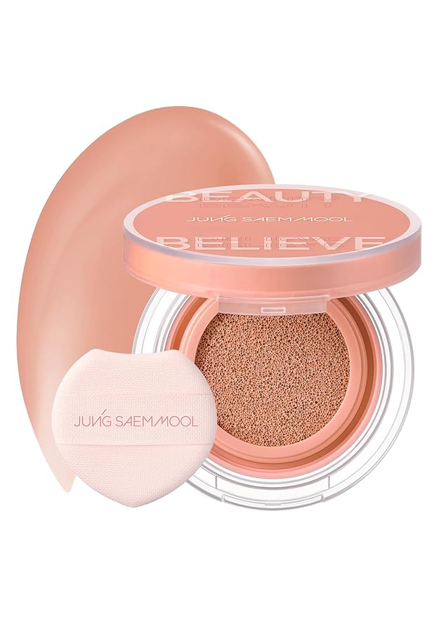 JUNG SAEM MOOL Artist Cushion Blush | Easy to Blend with Puff, Buildable Liquid Blush for Cheeks with a Natural & Matte Finish, Korean Makeup (Blur | Tan Apricot)