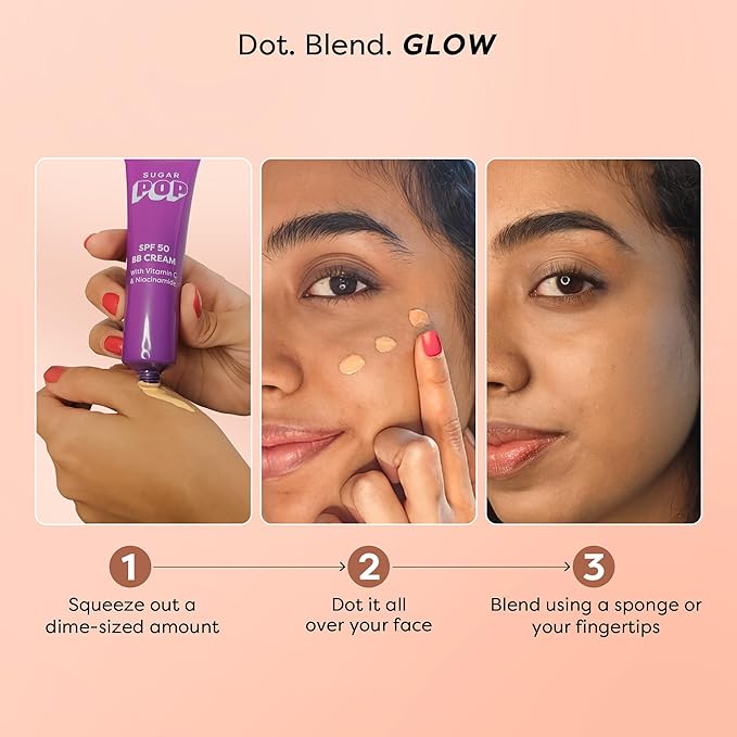 SPF 50 BB Cream with Vitamin C & Niacinamide | Matte Finish | Lightweight | 30gm
