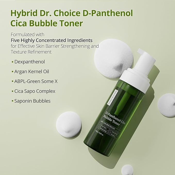 Hybrid Dr.Choice D-panthenol CICA All-Purpose Bubble Skin Toner 150ml AHA BHA PHA LHA Pore Sebum Care Natural Plant Extracts Bubble German Dermatest Excellent